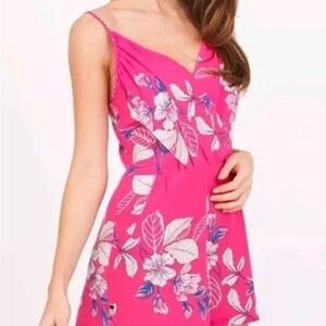 Yumi Kim Pink and White Floral short Romper